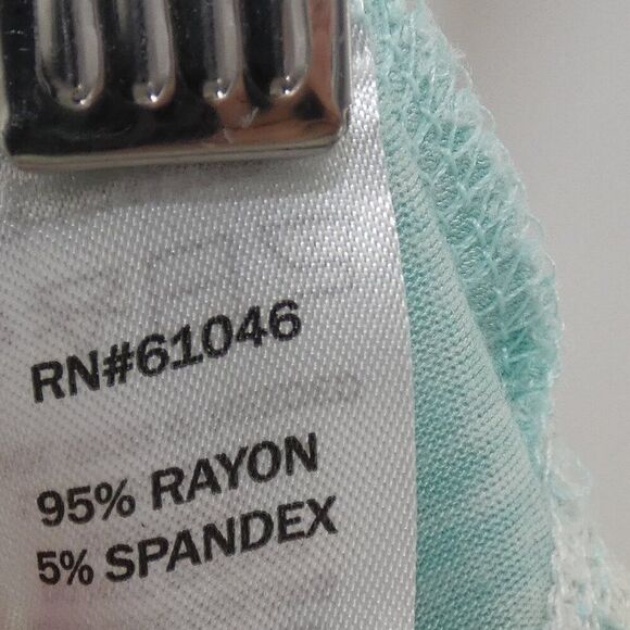 Vanity Sleeveless Soft Pastel Blue Green Criss Cross Lace Women's Size S - Picture 6 of 6